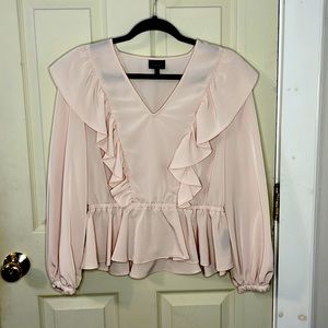 Who What Wear Baby Pink Chiffon blouse